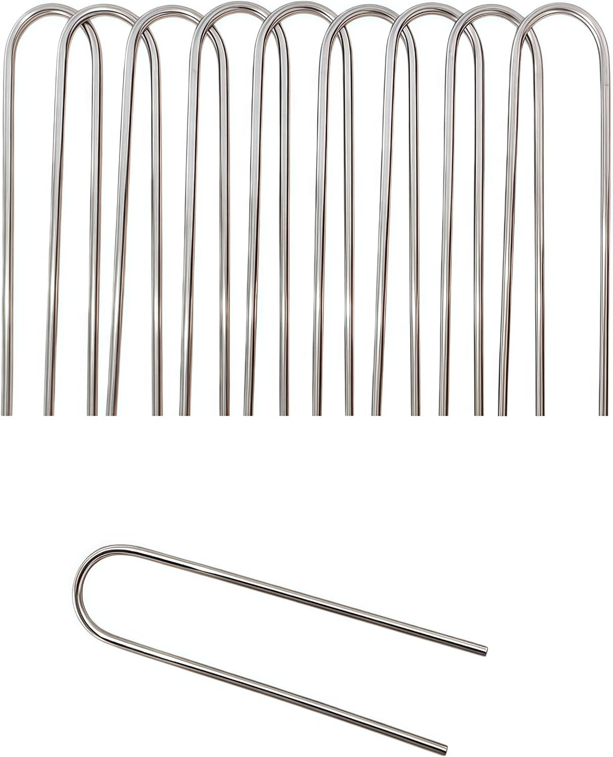 Stainless Steel Landscape Staples Garden Stakes. (4"-U-20pcs)