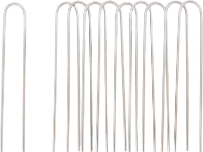 Stainless Steel Landscape Staples Garden Stakes. (4"-U-20pcs)