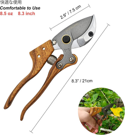 TONMA 8.2" Pruning Shears, Made in Japan, Japanese Garden Clippers, TP-7