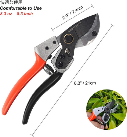 TONMA 8.2" Pruning Shears, Made in Japan, Japanese Garden Clippers, TP-7
