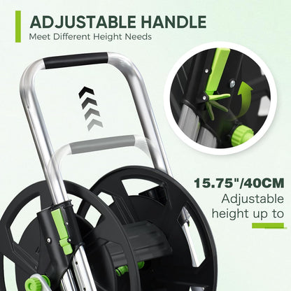 Hose Reel Cart, Holds 75-150 Feet of 5/8" Hose