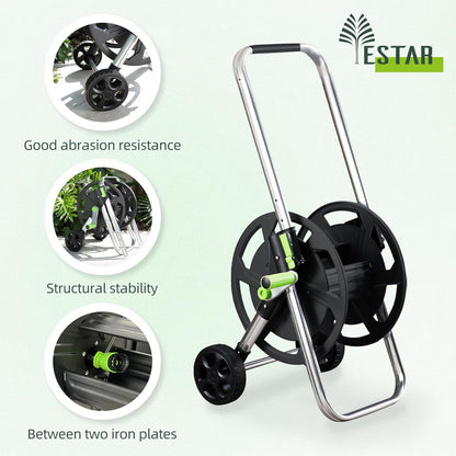 Hose Reel Cart, Holds 75-150 Feet of 5/8" Hose
