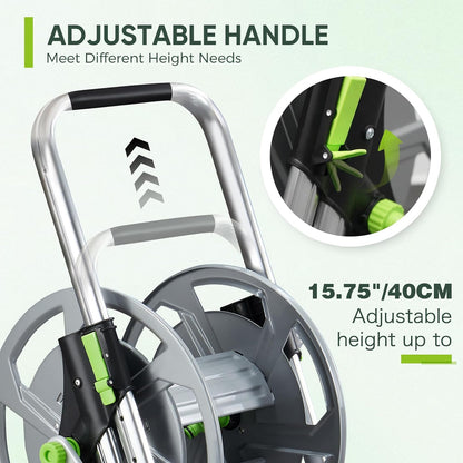 Hose Reel Cart, Holds 75-150 Feet of 5/8" Hose