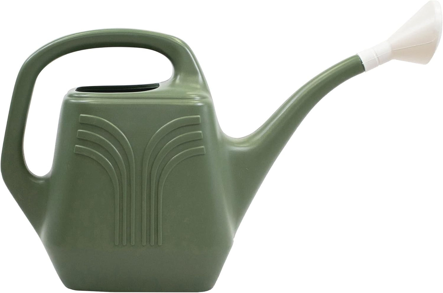 Promo Watering Can: 2 Gallon Capacity - Living Green - Durable Resin, Removable Nozzle Spout, Two Handles, Wide Mouth, for Indoor and Outdoor Use, Gardening