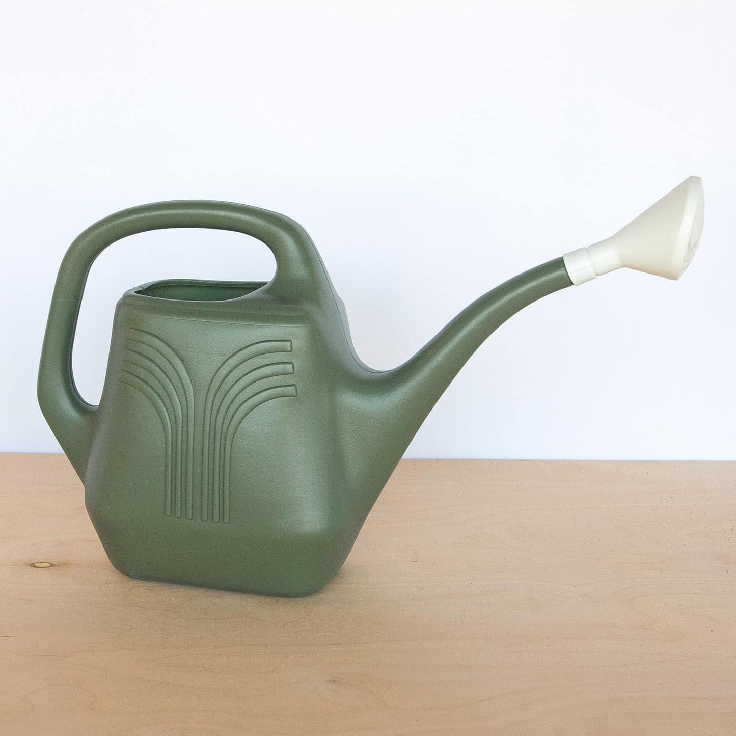 Promo Watering Can: 2 Gallon Capacity - Living Green - Durable Resin, Removable Nozzle Spout, Two Handles, Wide Mouth, for Indoor and Outdoor Use, Gardening