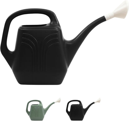 Promo Watering Can: 2 Gallon Capacity - Living Green - Durable Resin, Removable Nozzle Spout, Two Handles, Wide Mouth, for Indoor and Outdoor Use, Gardening