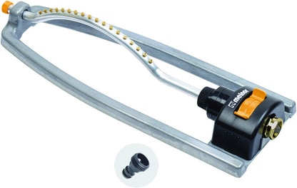 65079-AMZ Metal Oscillating Sprinkler with QuickConnectProduct Adapter Watering Set, 3600 sq. ft. Coverage