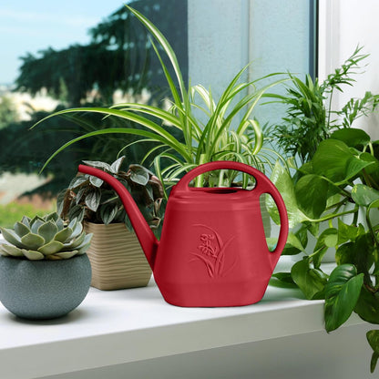 Watering Can - for Home Plant Garden - 1/2 Gallon - Rose Red
