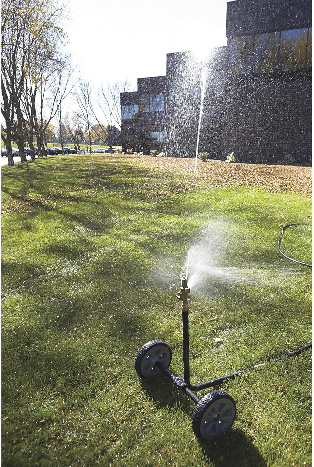Wheeled Sprinkler, 6-10 GPM, 100ft. Coverage, 7,800 Sq. Ft.