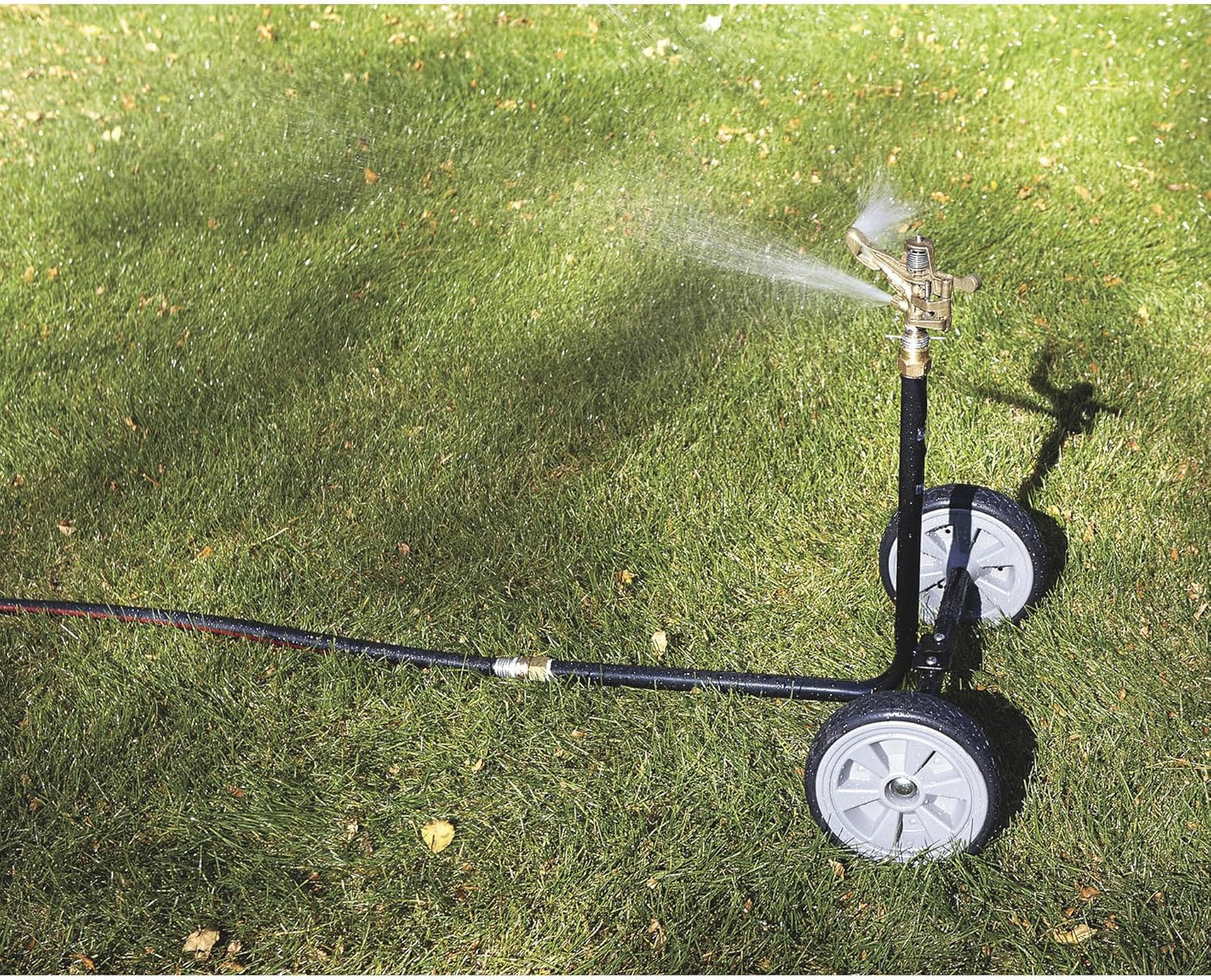 Wheeled Sprinkler, 6-10 GPM, 100ft. Coverage, 7,800 Sq. Ft.