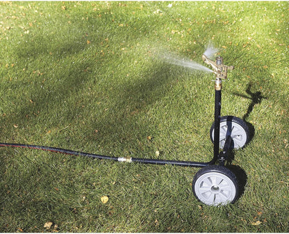 Wheeled Sprinkler, 6-10 GPM, 100ft. Coverage, 7,800 Sq. Ft.