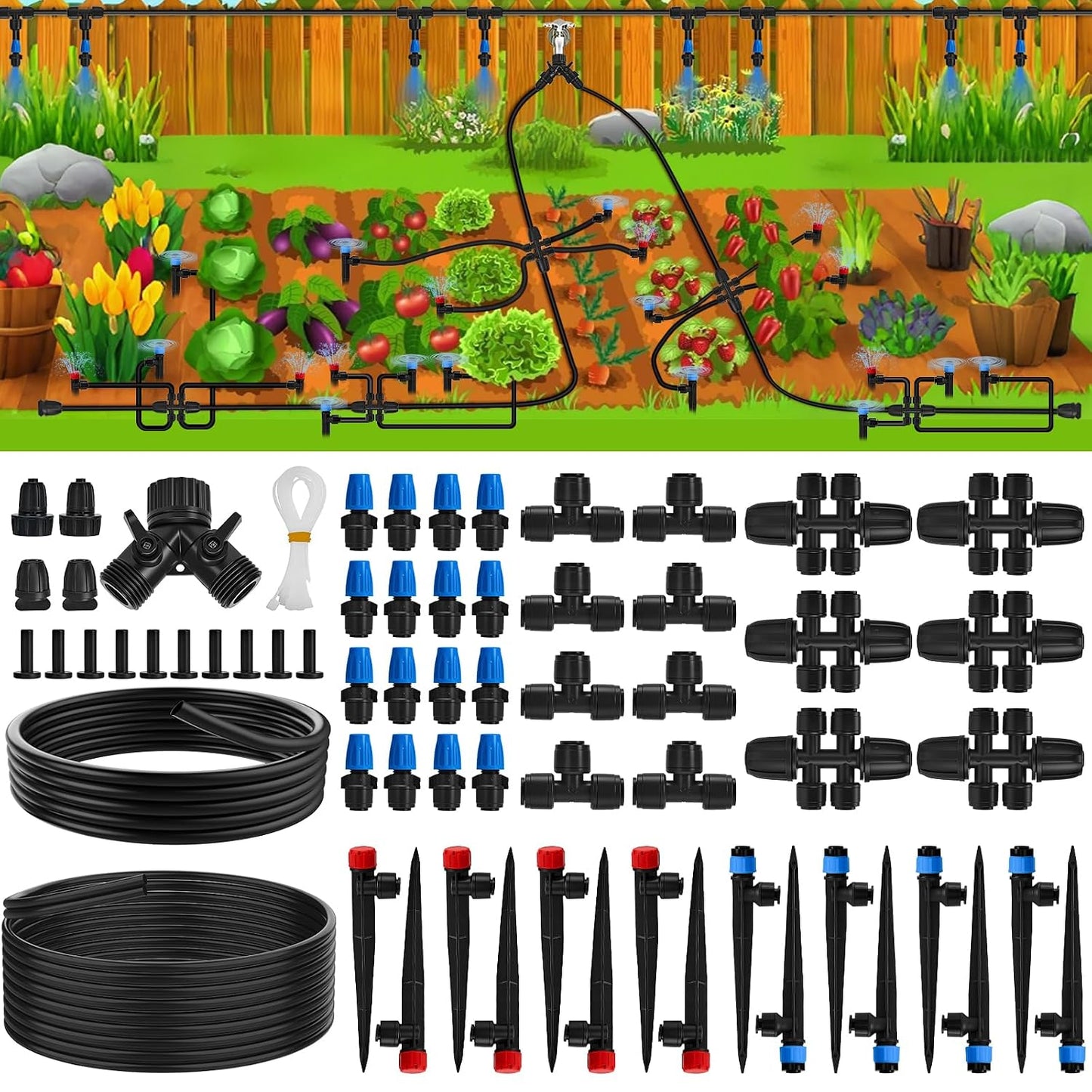 200FT Quick-Connect Drip Irrigation System