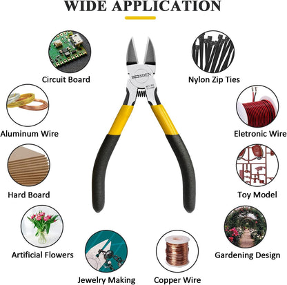 BOOSDEN Wire Cutter 6.5 inch Cutting Pliers Diagonal Cutter Metal Snipper