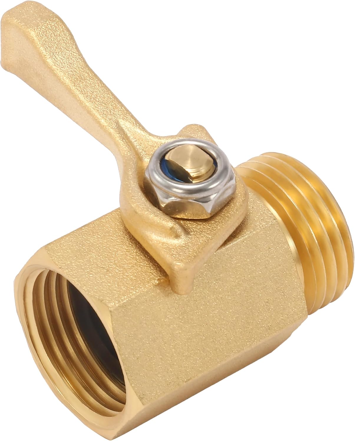 Heavy Duty Brass Garden Hose Shut Off Valve, 3/4 Inch, 2-Pack