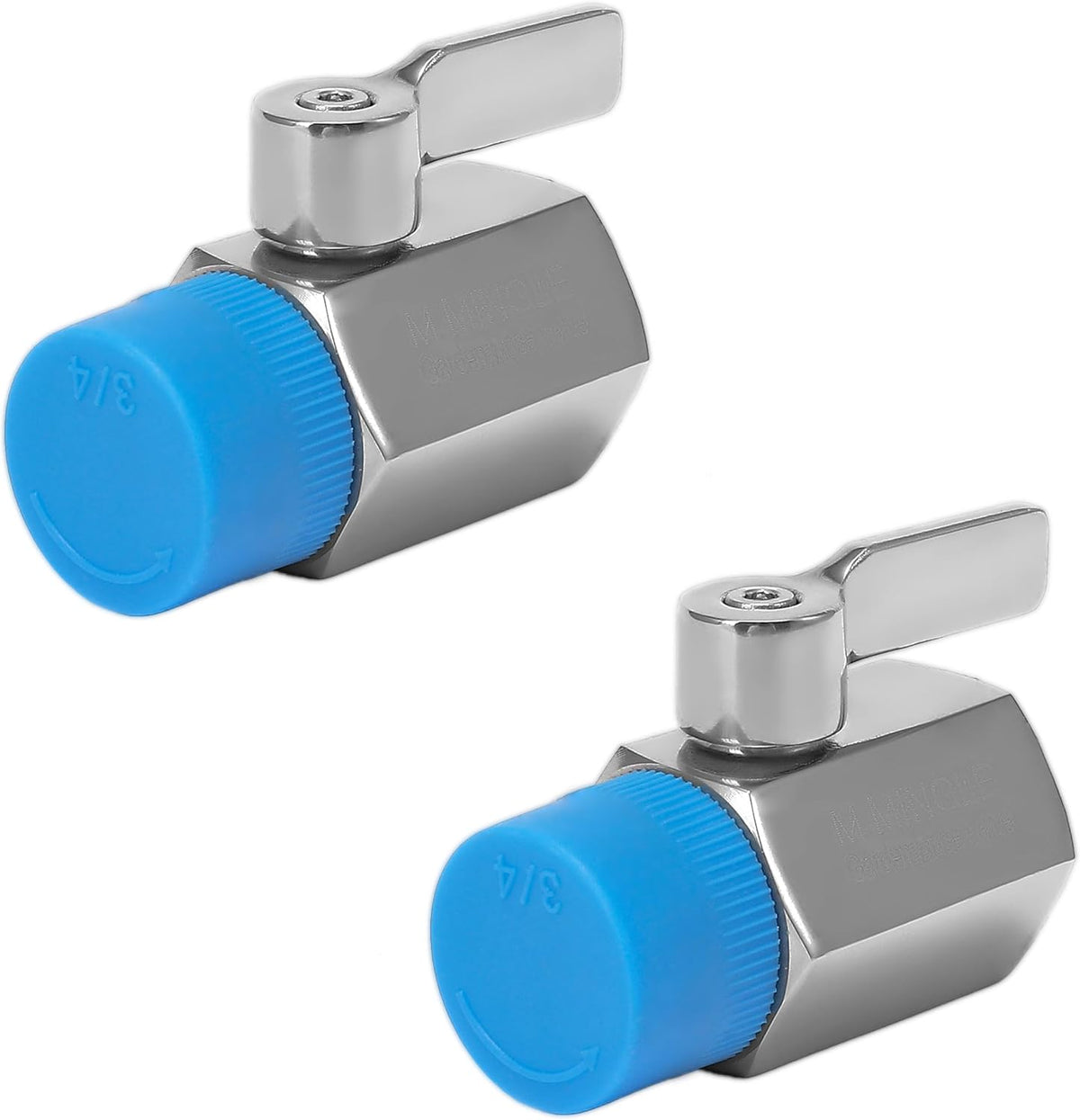 Heavy Duty Brass Garden Hose Shut Off Valve, 3/4 Inch, 2-Pack