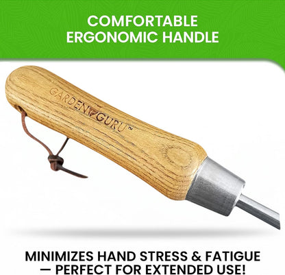 Eco Hand Cultivator Rake Tiller Tool- 100% Recycled Stainless Steel - Rust Resistant - FSC Certified Wood Ergonomic Handle - Great for Gardening Cultivating Loosening Weeding