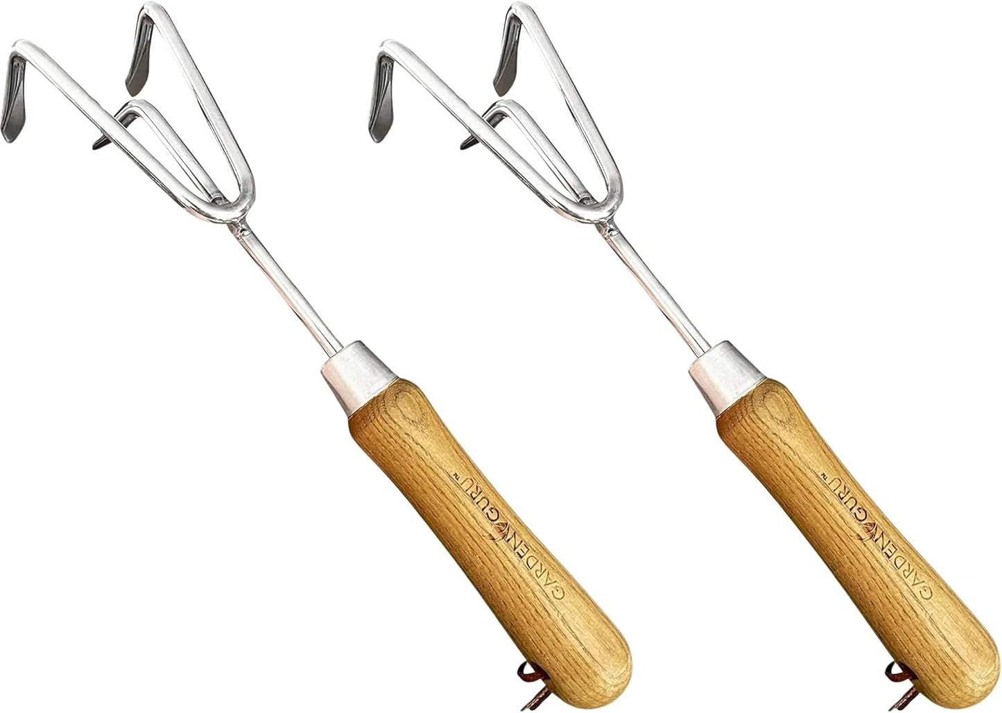 Eco Hand Cultivator Rake Tiller Tool- 100% Recycled Stainless Steel - Rust Resistant - FSC Certified Wood Ergonomic Handle - Great for Gardening Cultivating Loosening Weeding