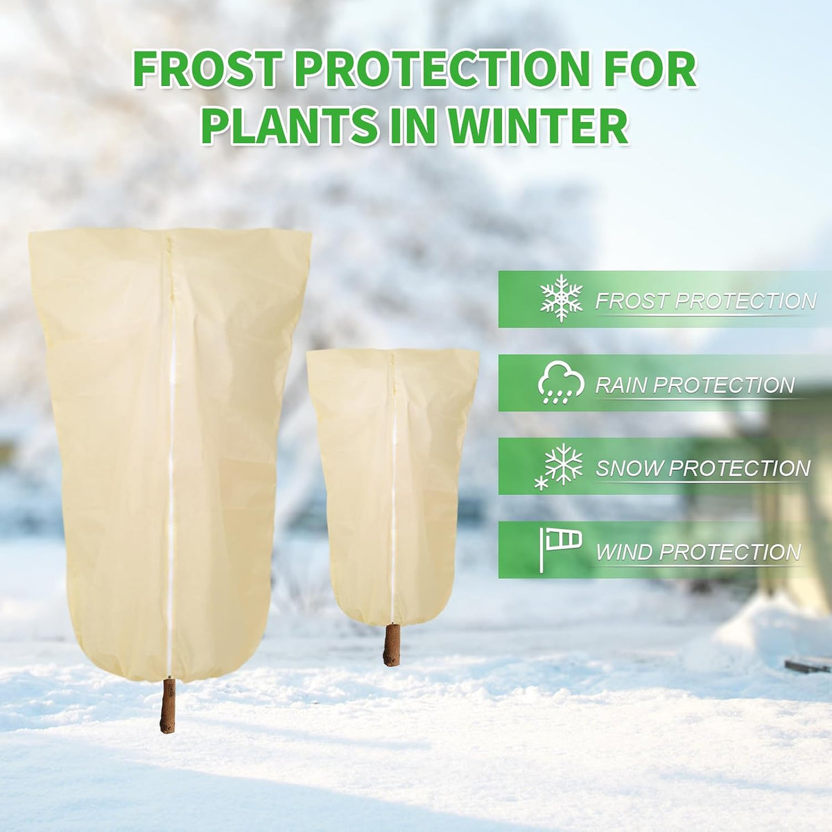 10FT x 30FT Plant Cover Freeze Protection 1.1 oz/yd Greenhouse Covers Frost Blankets for Vegetable Reusable Floating Row Cover for Winter Cold Weather,Garden Frost Sun Pest Protection