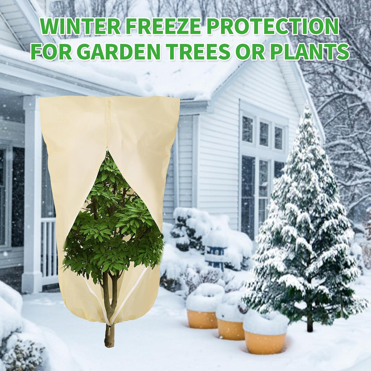 10FT x 30FT Plant Cover Freeze Protection 1.1 oz/yd Greenhouse Covers Frost Blankets for Vegetable Reusable Floating Row Cover for Winter Cold Weather,Garden Frost Sun Pest Protection