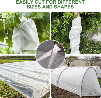 10FT x 30FT Plant Cover Freeze Protection 1.1 oz/yd Greenhouse Covers Frost Blankets for Vegetable Reusable Floating Row Cover for Winter Cold Weather,Garden Frost Sun Pest Protection