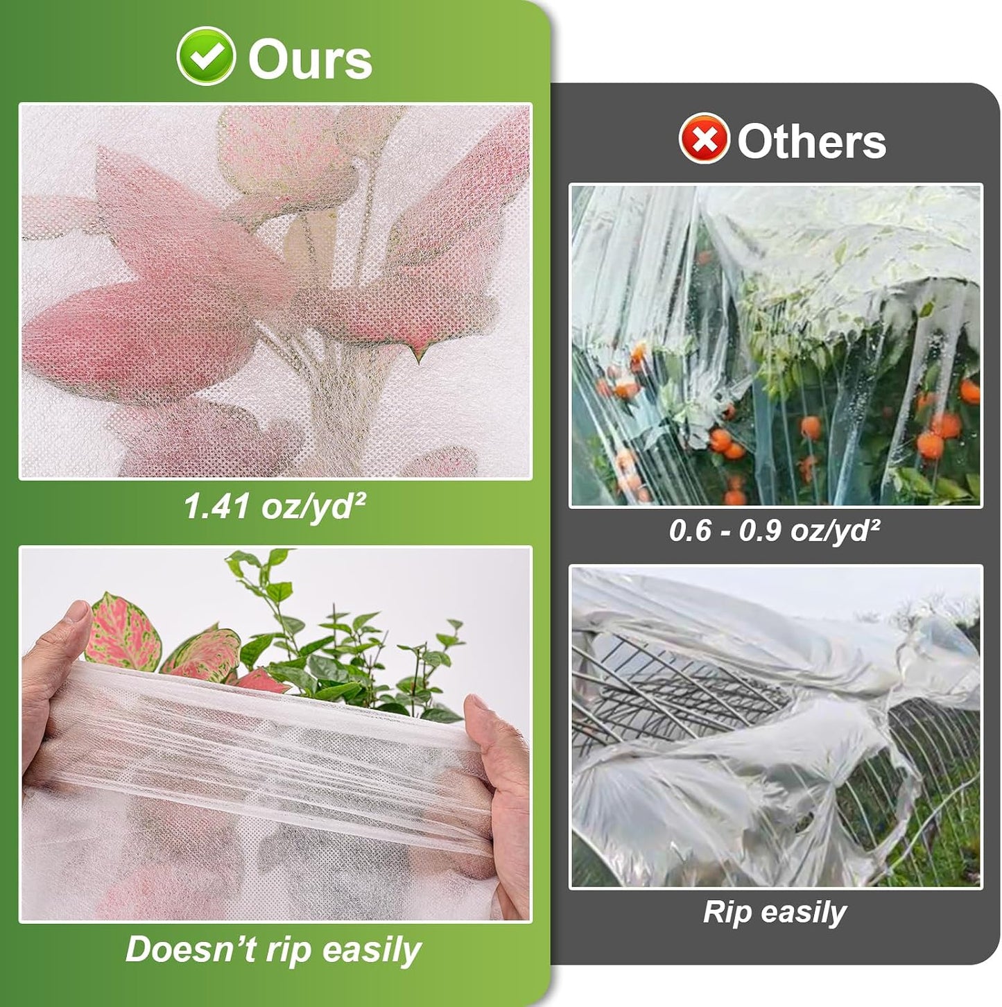 10FT x 30FT Plant Cover Freeze Protection 1.1 oz/yd Greenhouse Covers Frost Blankets for Vegetable Reusable Floating Row Cover for Winter Cold Weather,Garden Frost Sun Pest Protection