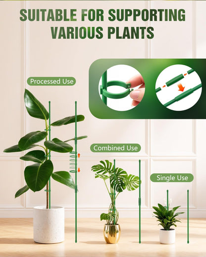 16 Pack 12 & 16 Inch Plant Support Stakes for Indoor & Garden
