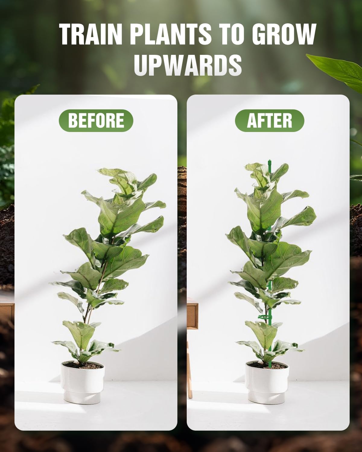 16 Pack 12 & 16 Inch Plant Support Stakes for Indoor & Garden