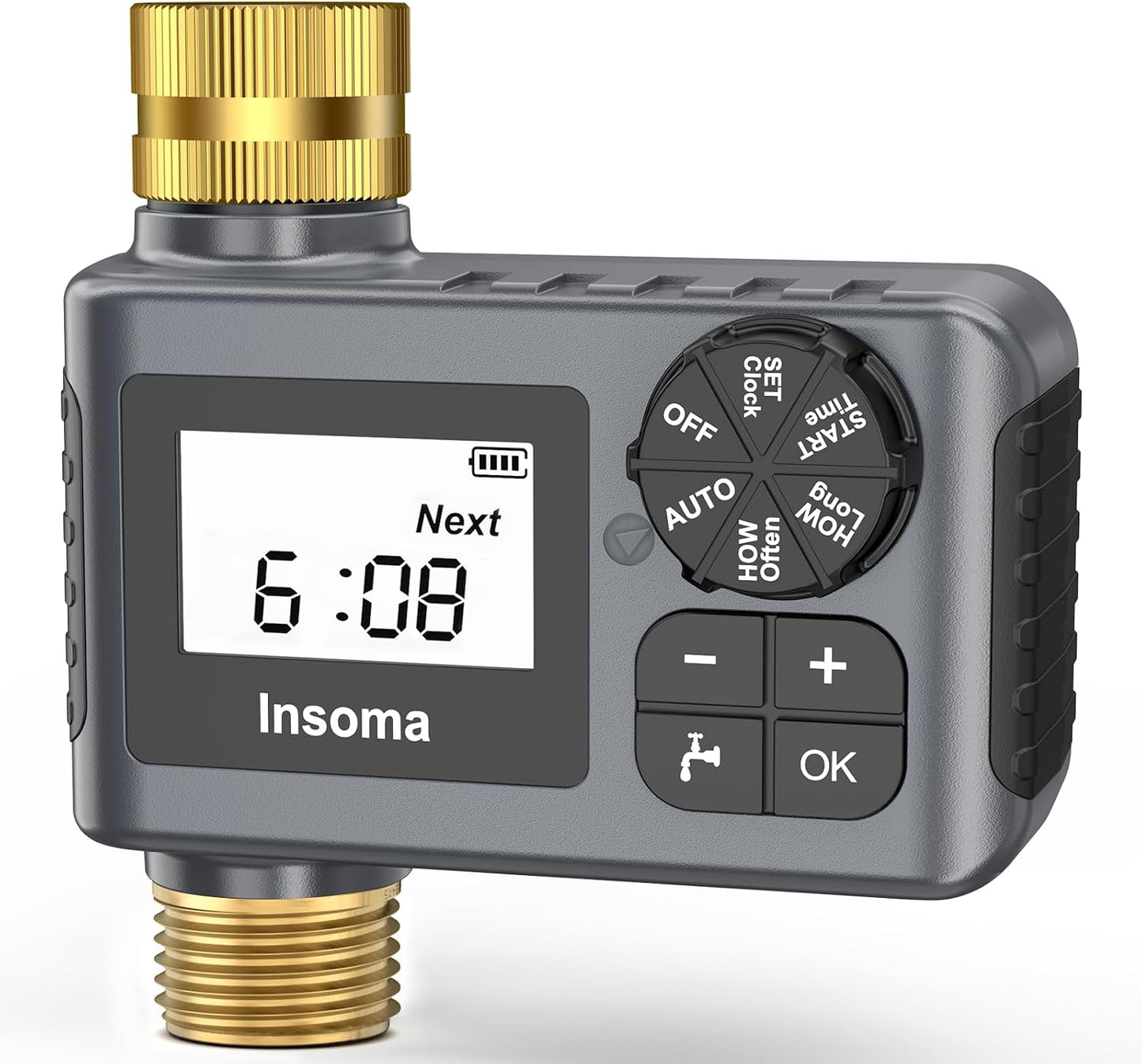 Water Timer for Outdoor Garden Hose, Hose Timer with Rain Delay/Manual Mode, Automatic Drip Irrigation Controller System for Lawn Yard Garden Watering