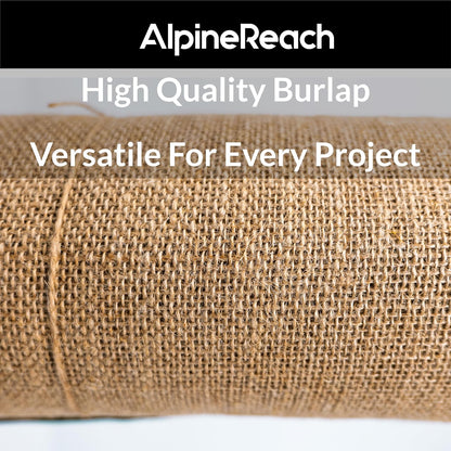 Burlap Fabric Roll 1.3ft x 30ft - Multipurpose Natural Jute for Tree & Plant Frost Protection, Wedding Runner Decorations, Home Center Pieces, Rustic Fiber Party Décor, Gardening