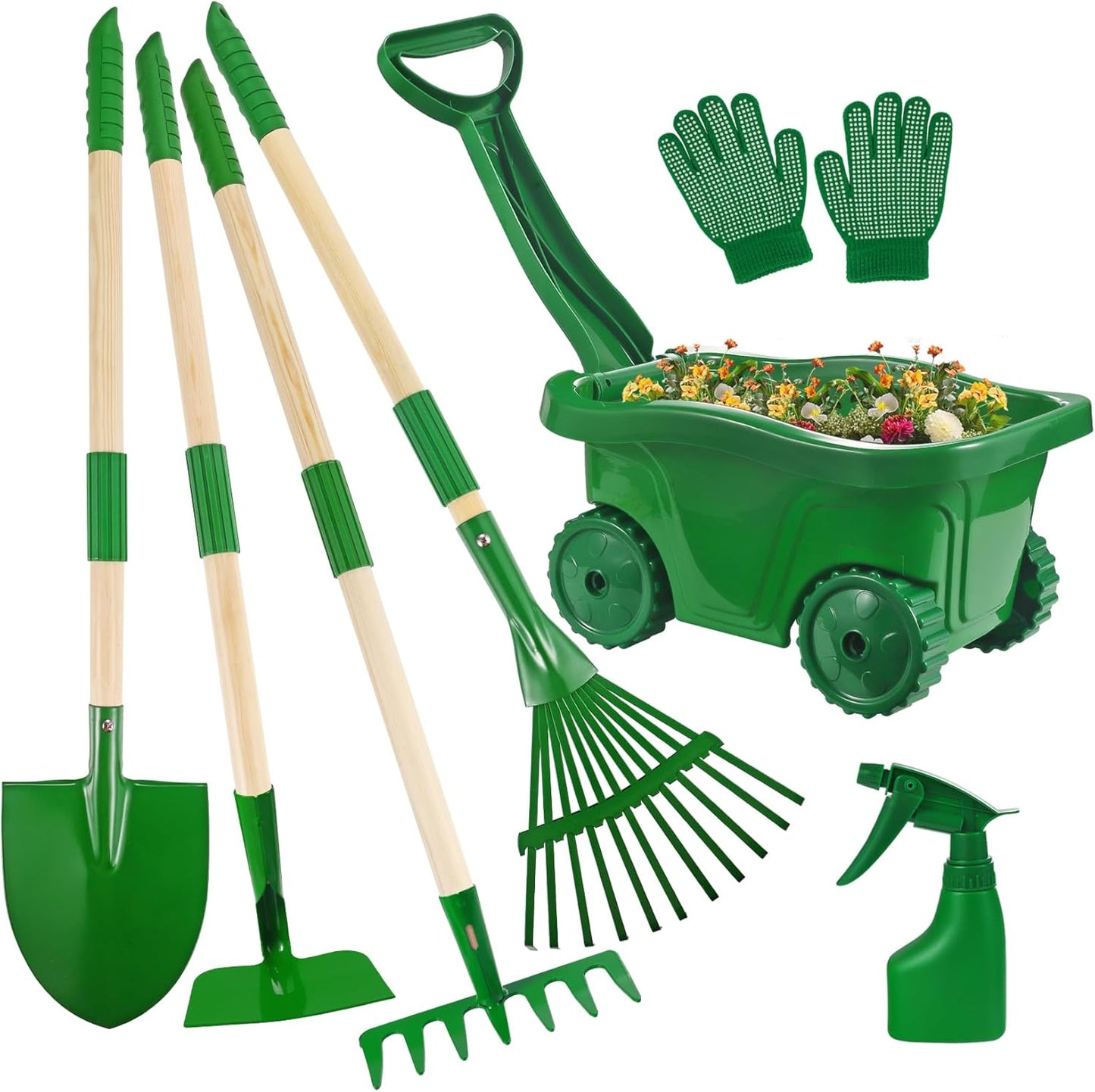 Kids Gardening Tools Set - 7pcs Garden Tool for Kids