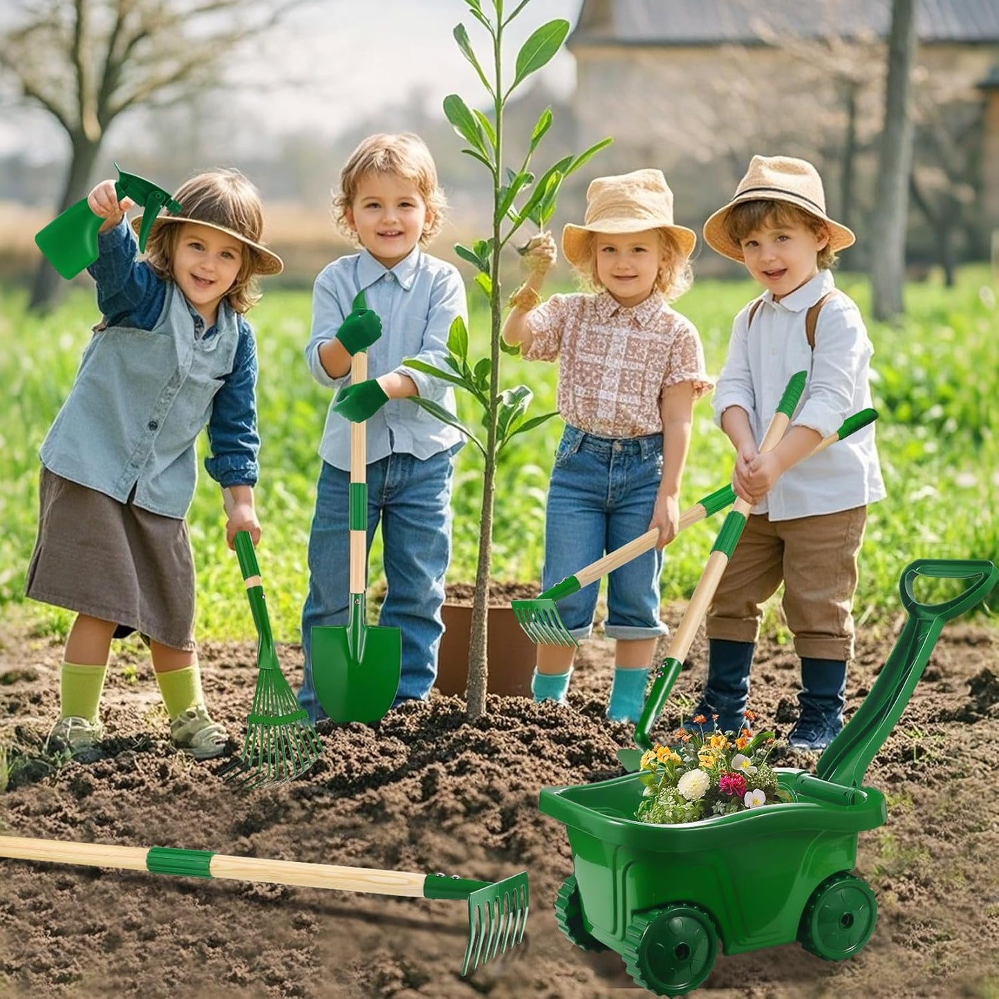 Kids Gardening Tools Set - 7pcs Garden Tool for Kids