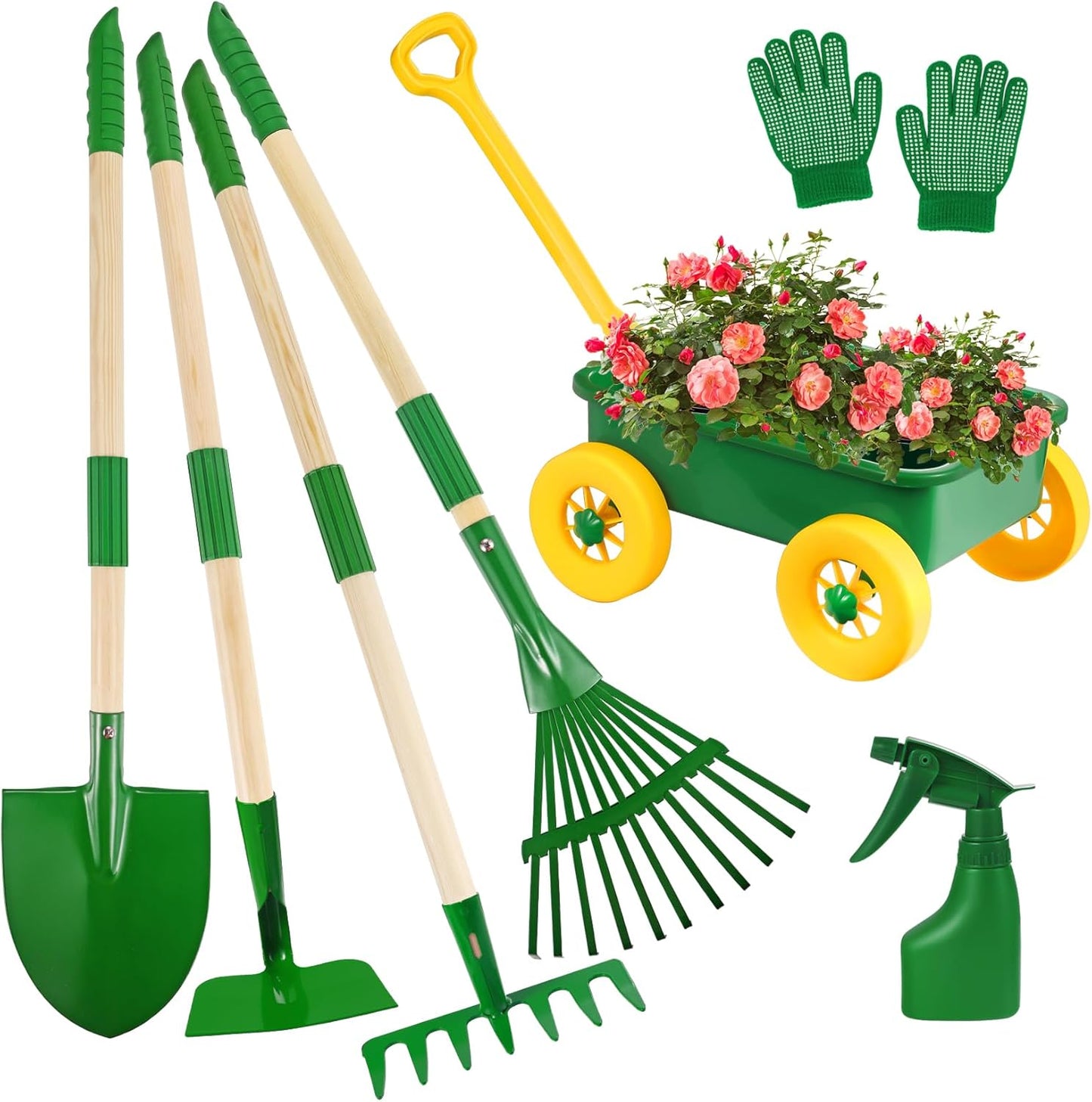 Kids Gardening Tools Set - 7pcs Garden Tool for Kids