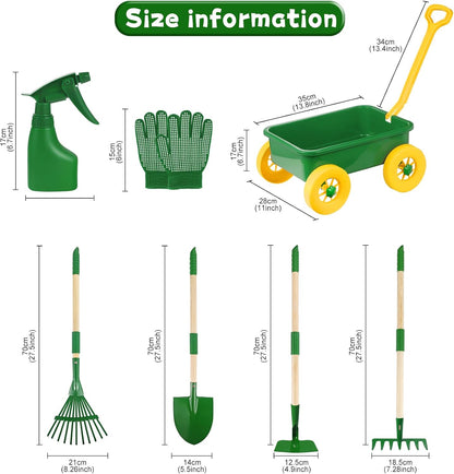 Kids Gardening Tools Set - 7pcs Garden Tool for Kids