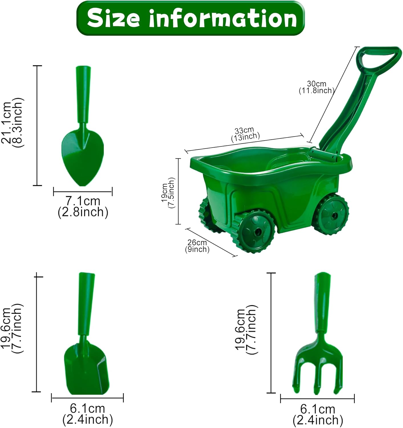 Kids Gardening Tools Set - 7pcs Garden Tool for Kids