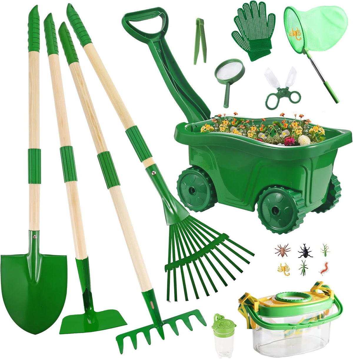 Kids Gardening Tools Set - 7pcs Garden Tool for Kids