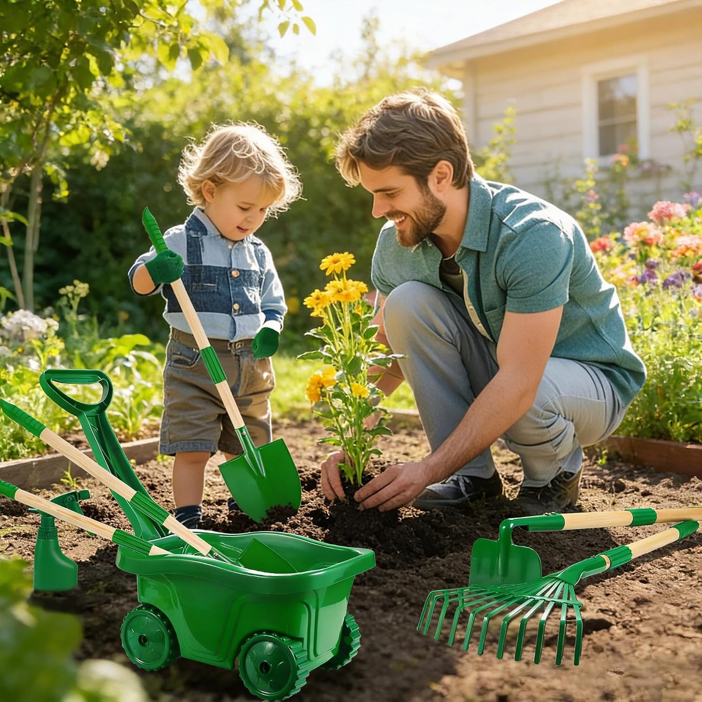 Kids Gardening Tools Set - 7pcs Garden Tool for Kids