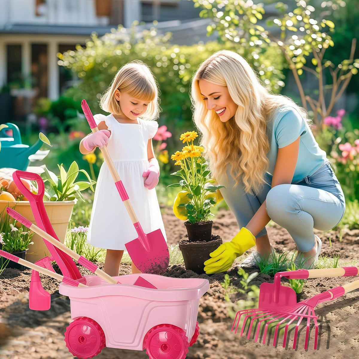 Kids Gardening Tools Set - 7pcs Garden Tool for Kids