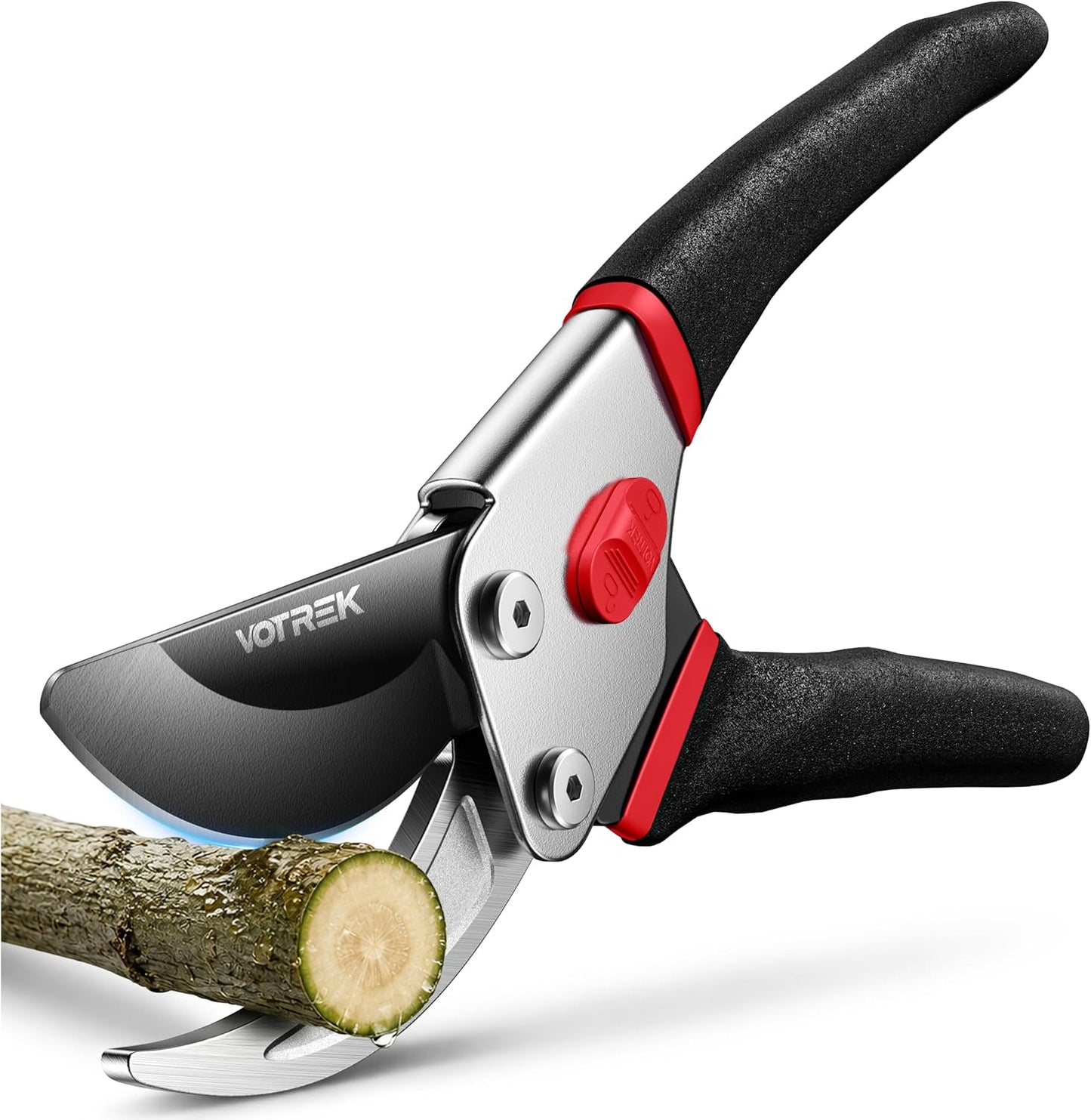 8.5" Bypass Pruning Shears, Jam-Proof Spring Clippers for branches