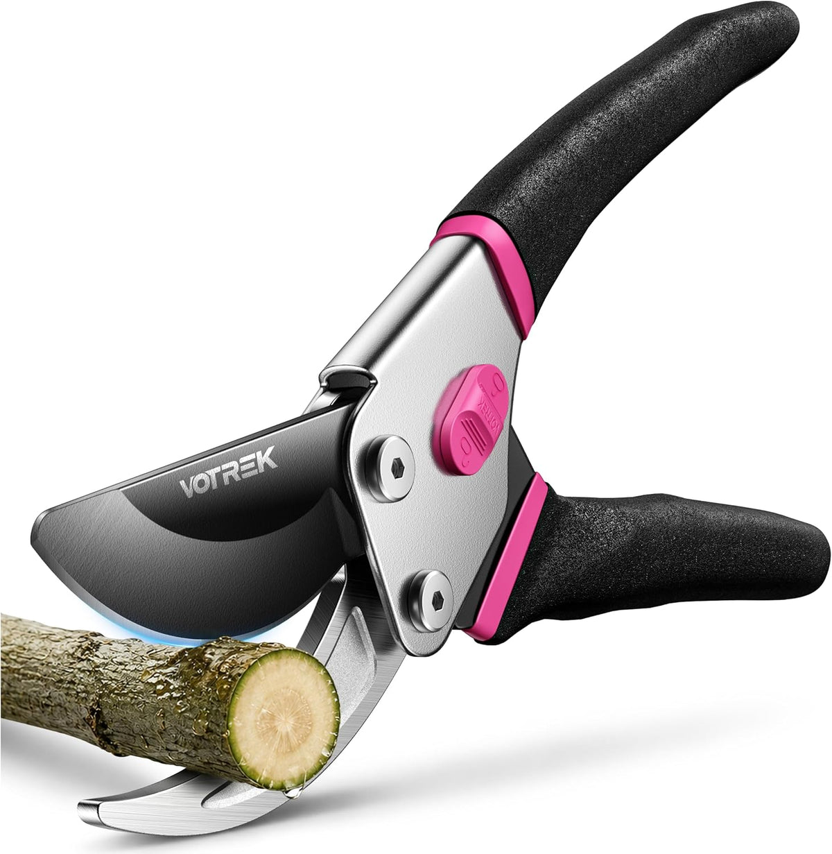 8.5" Bypass Pruning Shears, Jam-Proof Spring Clippers for branches