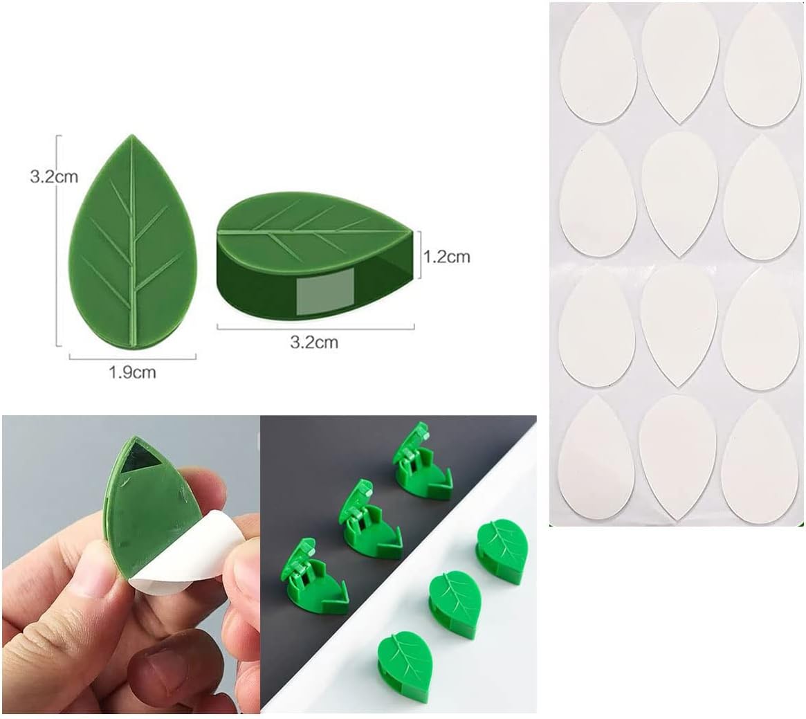 30 Pieces Plant Climbing Wall Fixture Clips Self-Adhesive Plant Fixer Invisible Wall Vines Fixing Clips Hook Plant Vine Traction Cable Wire Fixing