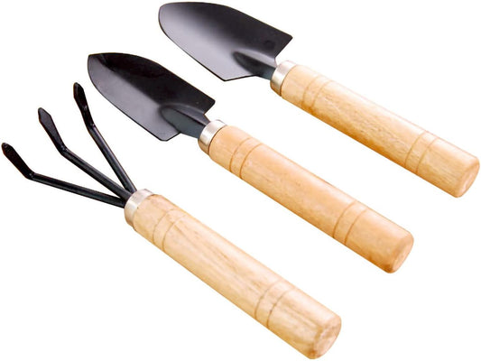 Durable Garden Tools Set - Transplant Trowel, Hand Shovel, Cultivator H Tool - Mini Kit for Household Planting, Flower Gardening, and Weeding