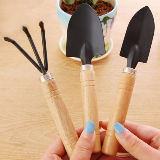 Durable Garden Tools Set - Transplant Trowel, Hand Shovel, Cultivator H Tool - Mini Kit for Household Planting, Flower Gardening, and Weeding