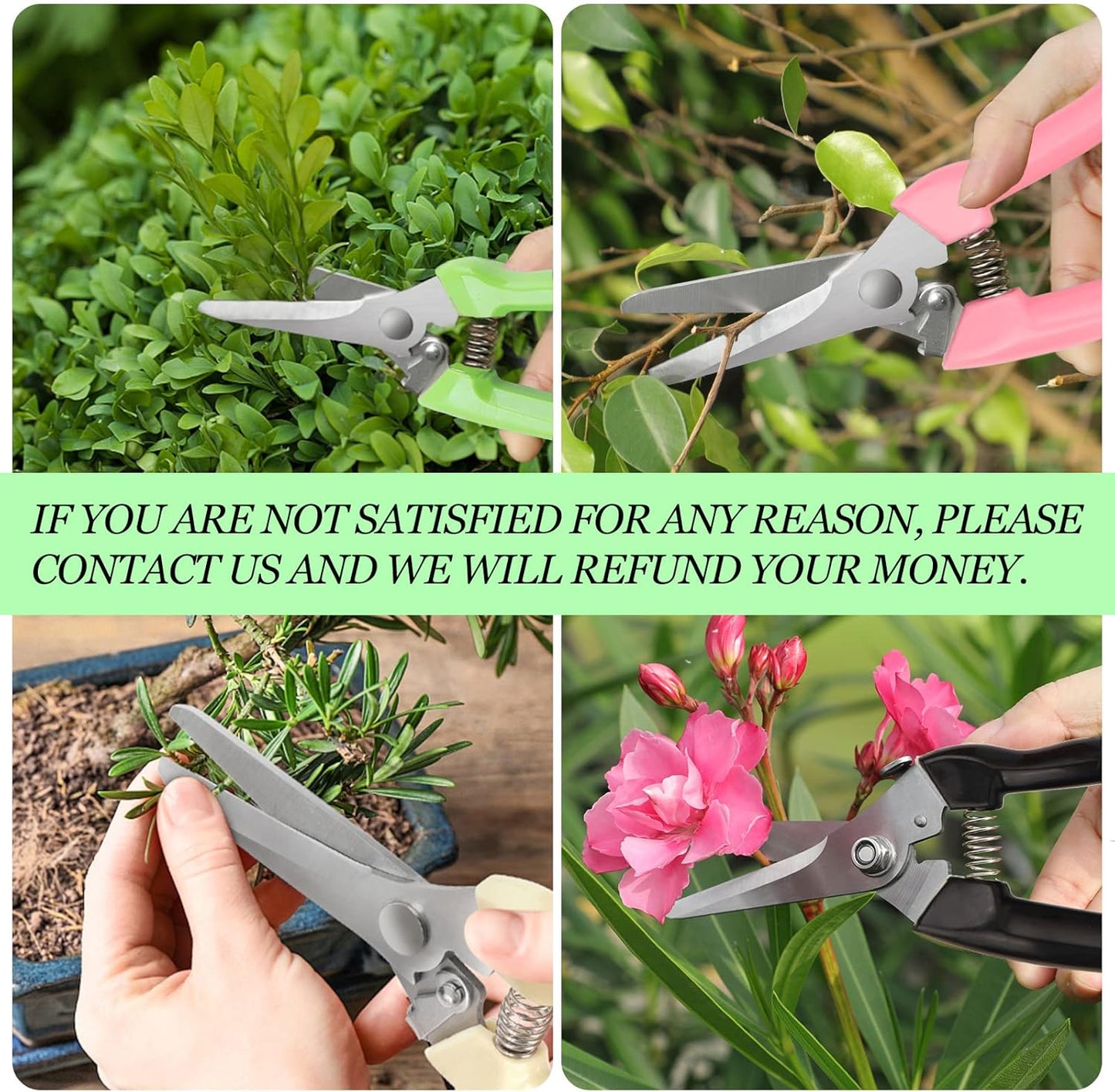 Germany Pruning Shears For Gardening, Arthritis Weak Hand Snips, 4x cutting power trimming, 1-Inch Cut Capacity Garden Clippers, Ergonomic handle, Rust resistant, high strength steel, Sharp