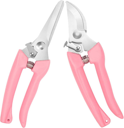 Germany Pruning Shears For Gardening, Arthritis Weak Hand Snips, 4x cutting power trimming, 1-Inch Cut Capacity Garden Clippers, Ergonomic handle, Rust resistant, high strength steel, Sharp