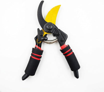 Germany Pruning Shears For Gardening, Arthritis Weak Hand Snips, 4x cutting power trimming, 1-Inch Cut Capacity Garden Clippers, Ergonomic handle, Rust resistant, high strength steel, Sharp