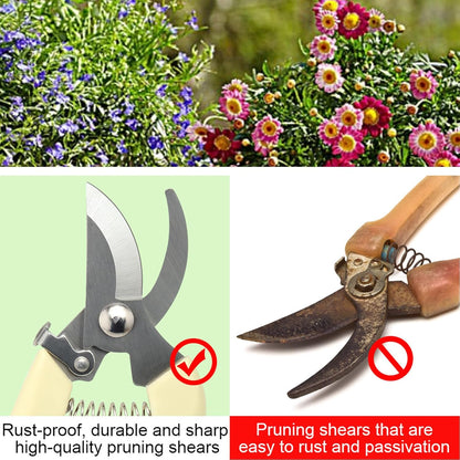 Germany Pruning Shears For Gardening, Arthritis Weak Hand Snips, 4x cutting power trimming, 1-Inch Cut Capacity Garden Clippers, Ergonomic handle, Rust resistant, high strength steel, Sharp