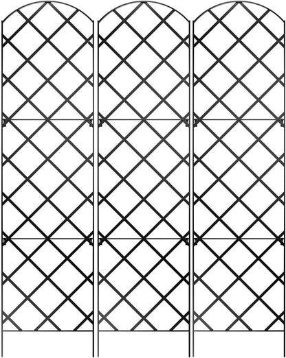 Giant Trellis, 108” high (9’ Tall) by 28” Wide Trellis with Arched top - Pack of 3 Complete trellises