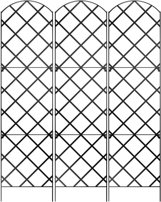 Giant Trellis, 108” high (9’ Tall) by 28” Wide Trellis with Arched top - Pack of 3 Complete trellises