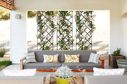 Giant Trellis, 108” high (9’ Tall) by 28” Wide Trellis with Arched top - Pack of 3 Complete trellises