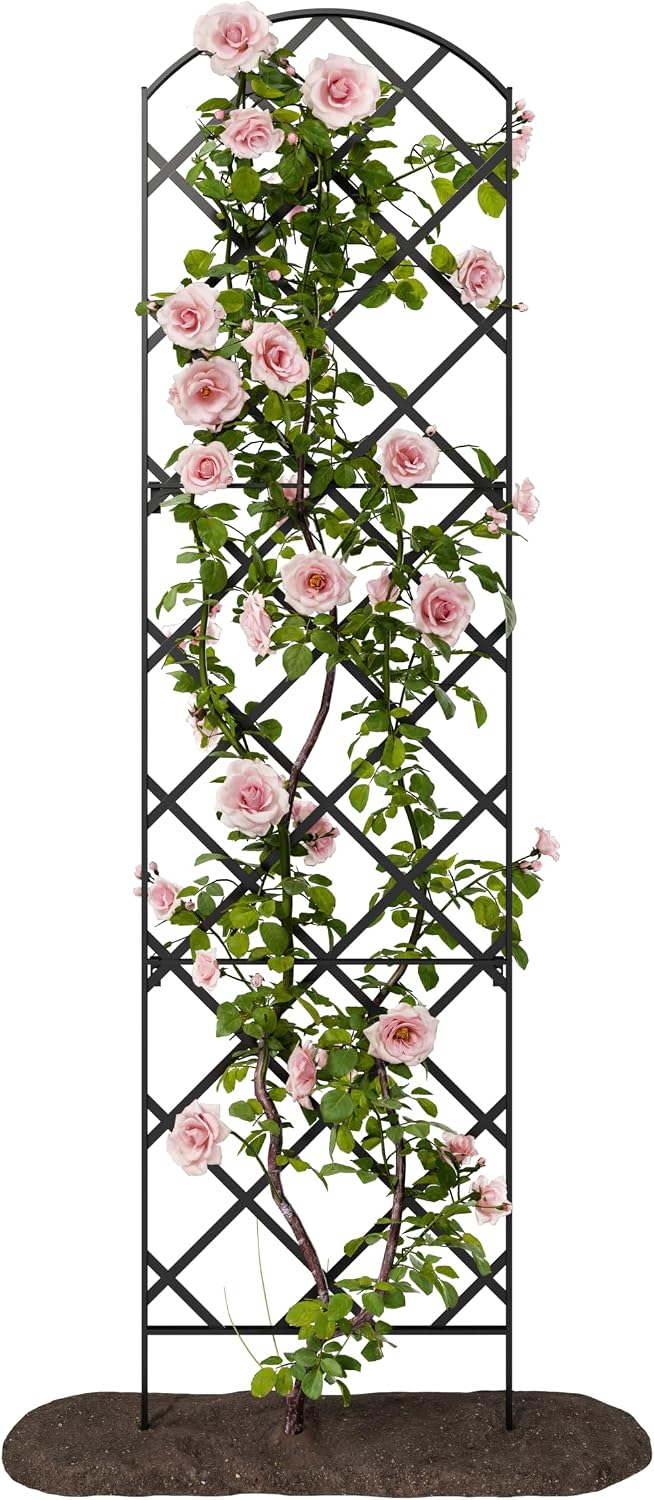 Giant Trellis, 108” high (9’ Tall) by 28” Wide Trellis with Arched top - Pack of 3 Complete trellises